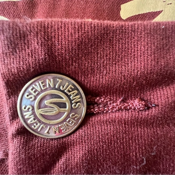 Seven 7 Tummy Less High Rise Skinny Jeans, Fired Brick Red Burnt size 14 - Picture 12 of 16